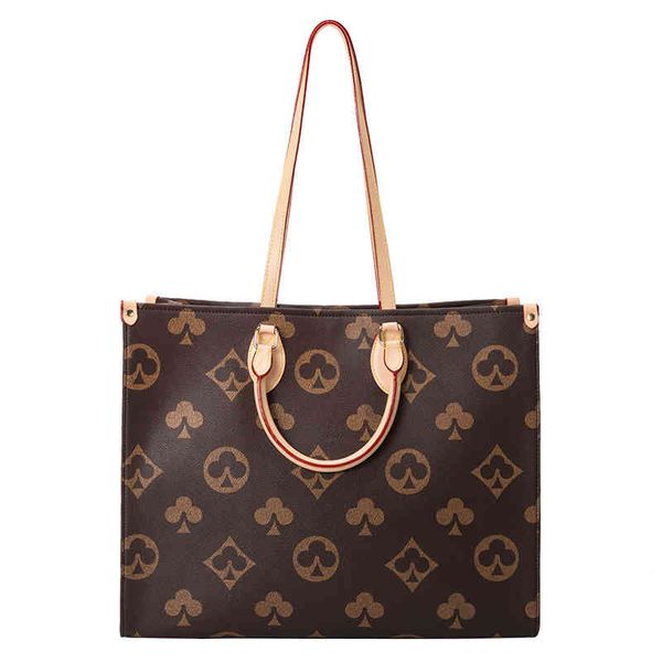 

tote bag women's korean version 2021 autumn and winter new fashion printing one shoulder large commuter bag hand trend