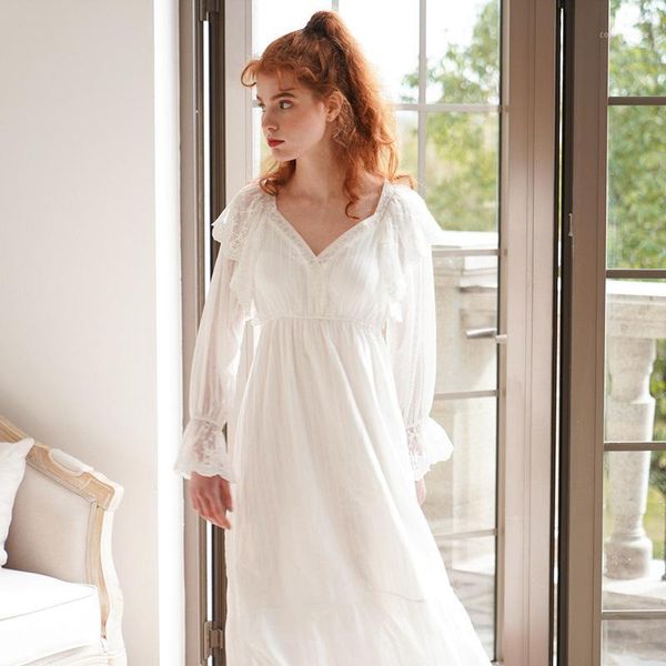 

nightdress plus size lace cotton home dress lingerie babydoll nightgown long white princess style women summer night dress t6701, Black;red