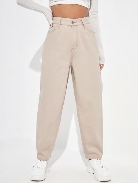 

high waist mom fit jeans y45a#, Blue