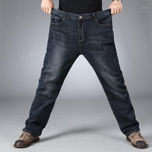 

2019 big size 29-46 classic stretch baggy jeans men brand demin blue loose pants casual male cotton high elastic overalls1