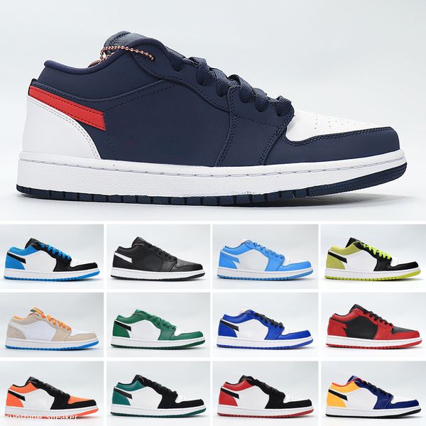 

2021 1 low unc paris shadow chicago jumpman 1s women mens basketball shoes black toe travis scotts trainers sneakers with stock box x, Black;brown