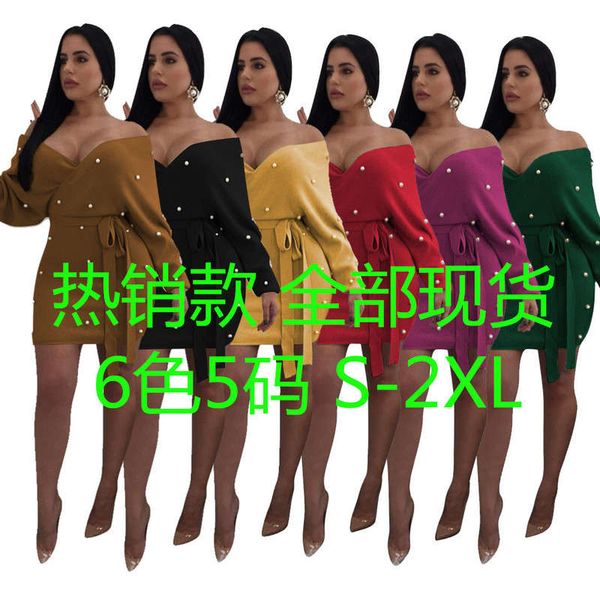 

l5167 women's selling long sleeve hip wrap dress 6 colors in, Black;gray