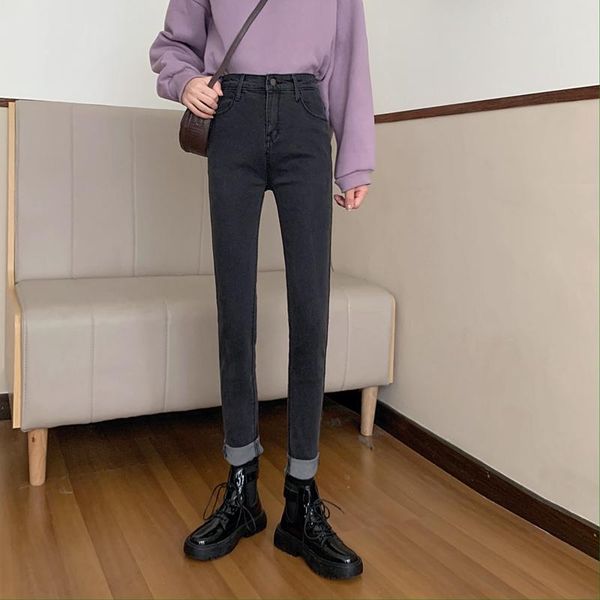 

women's jeans alien kitty 2021 spring fashionable simplicity retro slim pants high waist elasticity trousers women casual, Blue