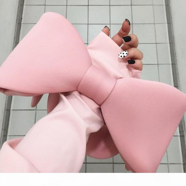 

super seabob] 2020 spring summer woman new personality pink color zipper spliced bow many wear methods handbag all match li911