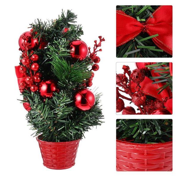 

27cm artificial christmas tree christmas mini desktree deskadornment scene layout prop decorations