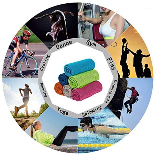 

cycling caps & masks outdoor sport frosted towel quick dry for cooling microfiber fitness yoga summer durable instant cold1, Black
