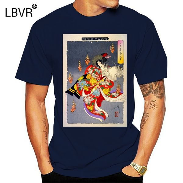 

japanese ukiyo-e t shirt woodblock art kitsune ghost fox princess womens men tee harajuku tee shirt sport hooded sweatshirt hoodie