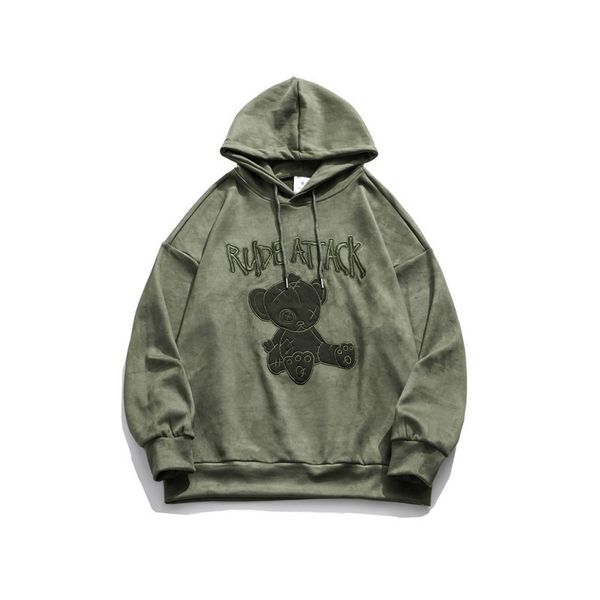 

2021 фиолетовый веселый медведь девушка осень в ретро пальто 0iyn, Black