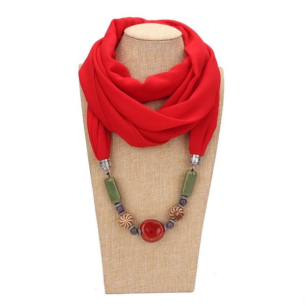 

2020 new fashion jewelry necklace pendant chiffon solid scarf women foulard femme accessories hijab 65colors, Blue;gray