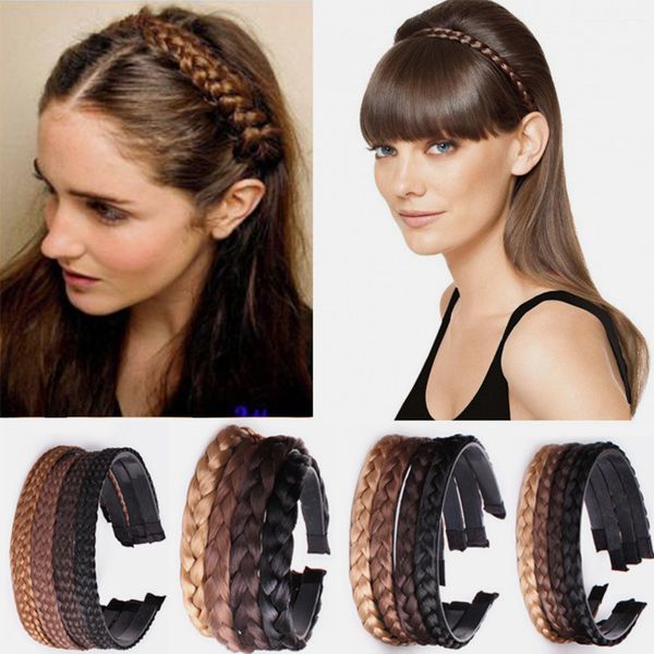 

зубчатое покрытие ободков моды женщина twist hairbands регулируемого оголовье ободок деревообрабатывающий девушка кос аксессуары для волос