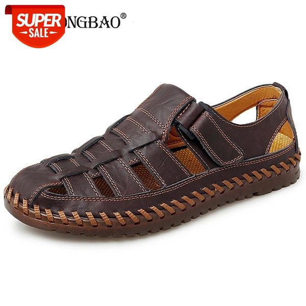 

new summer men sandals fashion outdoor casual shoes men's beach sandals breathable waterproof footwear men lazy shoes size 38~48 #cp1w, Black