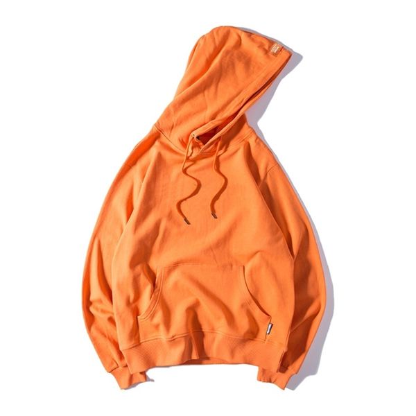 

solid european and american national fashion loose mens couples hoodie, Black