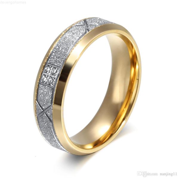 

316l wedding with sand finish design wholesale stainless steel for women snd men engagement rings cr-052, Silver