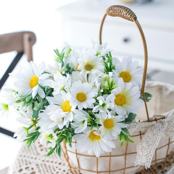 

decorative flowers & wreaths fake plants wall garland sun-flowers artificial flower leaves bedroom bouquet hanging wedding party home decor