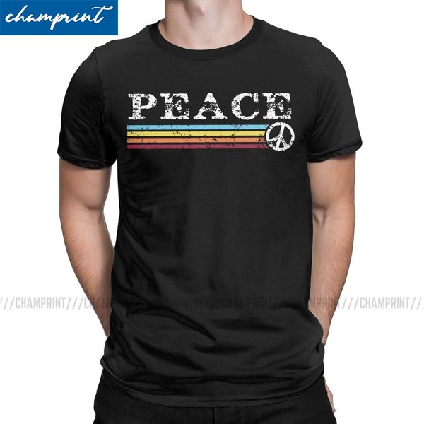 

vintage peace rainbow stripes vintage hippie t-shirt men crewneck t shirt short sleeve tees big size clothing sport hooded sweatshirt hoodie