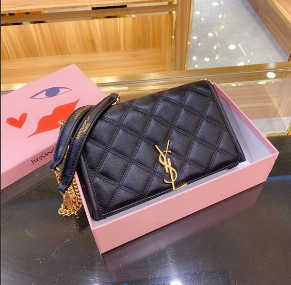 

women shoulder bags real sheepskin leather lozenge handbags metal leather chain portable bag genuine leather diagonal bags 121, Blue;gray