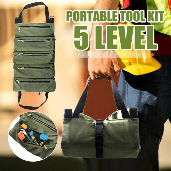 

roll tool roll multi-purpose tool up bag wrench pouch hanging storage bag nds