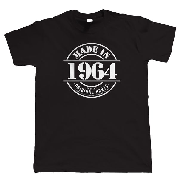 

made in 1964 mens funny , gift for him dad grandad birthday short sleeve hip hop tee hoodie designers t shirts sweatshirt