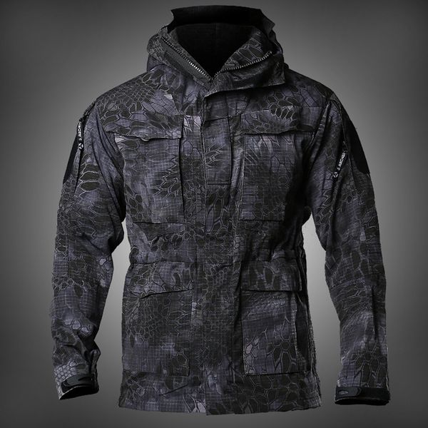 

new mens m65 uk us army clothes military field jackets winter/autumn waterproof flight pilot coat hoodie windbreaker four colors 201111, Black;brown