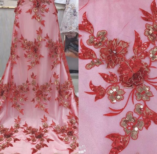 

ribbon african net lace/african french lace fabric/african fabric syj-58988 with good quality wholesale, Pink;blue