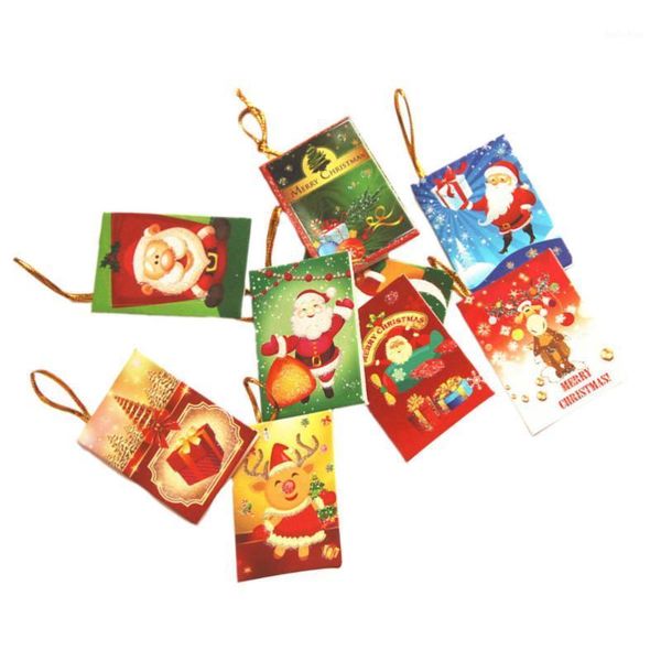 

50pcs christmas greeting cards mini cards creative hanging random pattern1