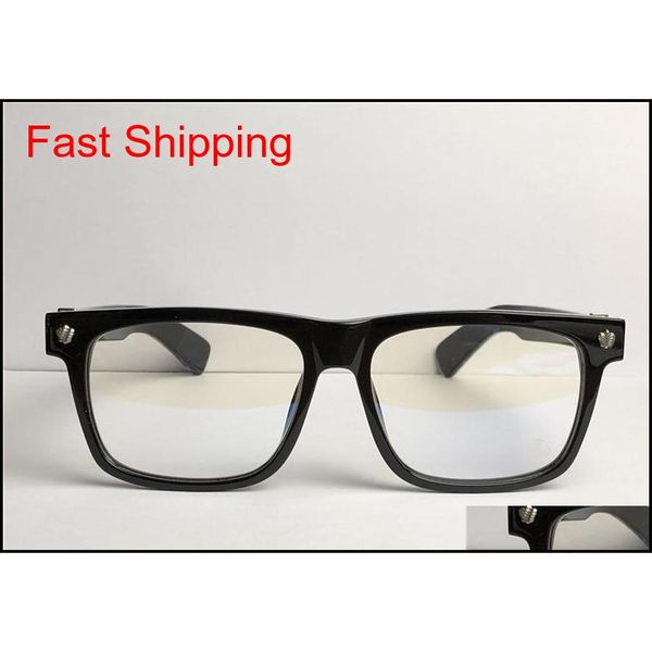 

new popular retro men optical glasses box punk style designer retro square frame wi qylvqp nana_shop, Black