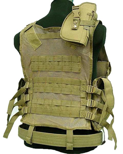 

hunting jackets molle mesh vest nylon combat paintball tactical outdoor products security uniform set w/ 5.56 mag pouch, Camo;black