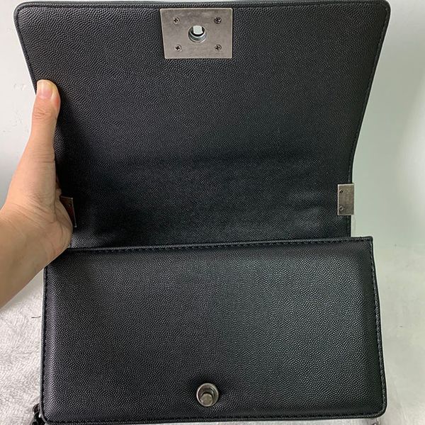 

newset classic 25cm flap chain bag lady bags women plaid chain handbag real leather purse crossbody shoulder messenger bag tote bag