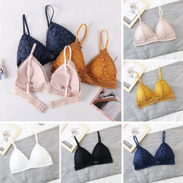 

french style bralette seamless deep v lace bra wireless girl soft bras for women thin lingerie underwear a8g41, Red;black