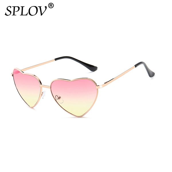 

new fashion heart sunglasses women classic retro gradient ramp candy color sun glasses metal shades oculos de sol, White;black