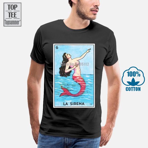 

funny men t shirt women novelty tshirt la sirena card loteria shirt mermaid mexican bingo tarot t shirt sport hooded sweatshirt hoodie