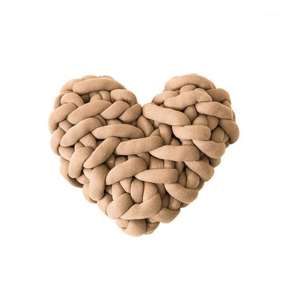 

handmade weave knot cushion heart shaped macaron color cushion decor home yu-home1