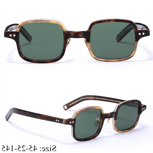 

vintage retro quality character square sunglasses imported acetate frame polarized lens fashion original box case ng, White;black