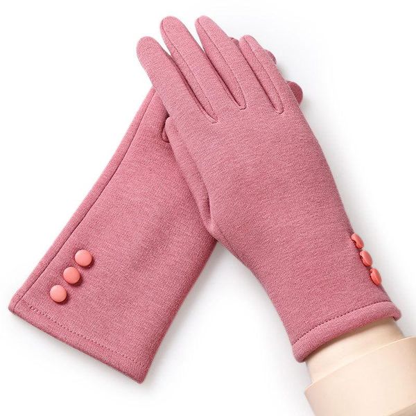 

five fingers gloves fashion touch screen women winter outdoor warm knit female mobile phone mittens ladies, Blue;gray