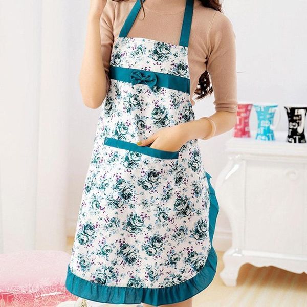 

apron korean princess female fashion floral summer kitchen antifouling apron thin special practical and stylish l9c91