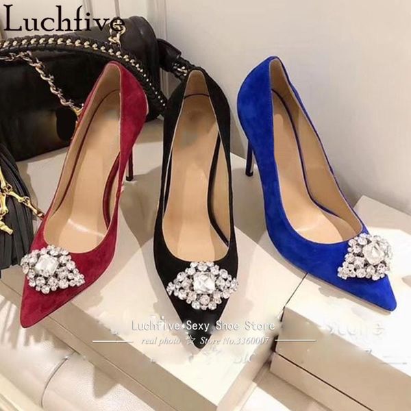 

dress shoes rhinestones pointy toe women pumps high heels woman runway spring black ladies