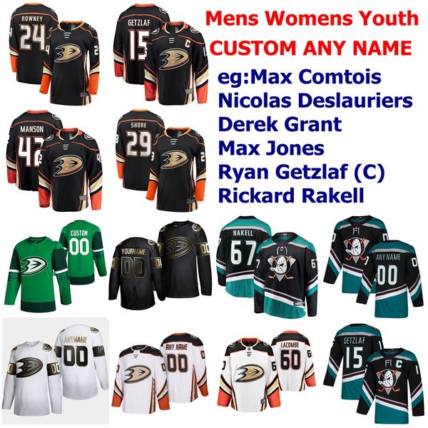 

anaheim ducks jersey 6 jamie drysdale jersey 44 jacob perreault 15 ryan getzlaf 67 rickard rakell john gibson hockey jerseys custom stitched, Black;red