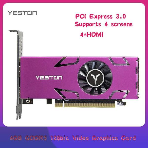 

yeston radeon rx550 4gb gddr5 pci express 3.0 directx12 graphic card 128bit 1071/6000mhz pc computer gaming video card 4*hdmi 4k
