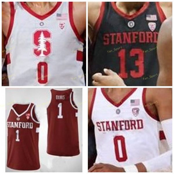 

stanford cardinal college basketball jersey 11 jaiden delaire 12 keenan fitzmorris 13 oscar da silva 14 marcus sheffield custom stitched, Black