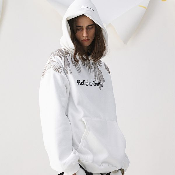 

wxwovdy street fashion brand bf пара свитер с капюшоном, Black