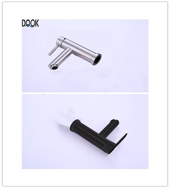 

dqok brushed nickle faucets cold/mixer basin sink tap black water faucet bathroom accessories
