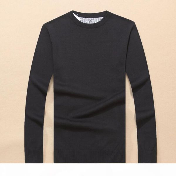 

2019 new pt22639 autumn winter brand men's pullover v-neck 100% cotton solid color sweater long-sleeved casual sweater homme, White;black