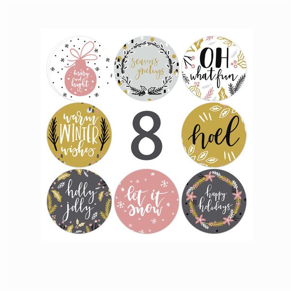 

stationery 500pcs/roll stickers christmas gift thank you sticker happy holidays decoration seal label