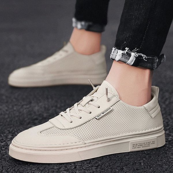 

summer men shoes sneakers breathable genuine leather shoes men alip on designer sneakers for men casual sneaker loafer shoes #n45m