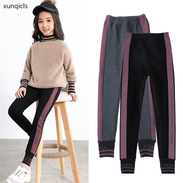 4- Nuove ragazze Pantaloni Pantaloni casual per bambini Pantaloni elastici per adolescenti Outwear Abbigliamento per bambini Primavera Autunno LJ201019