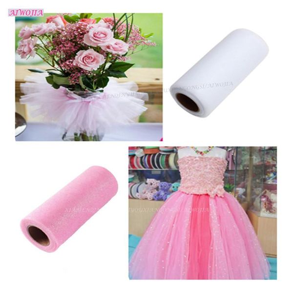 

decorative flowers & wreaths 22meter tulle roll tutu party fabric spool wrap wedding birthday decoration crafts supplies gauze curtains widt
