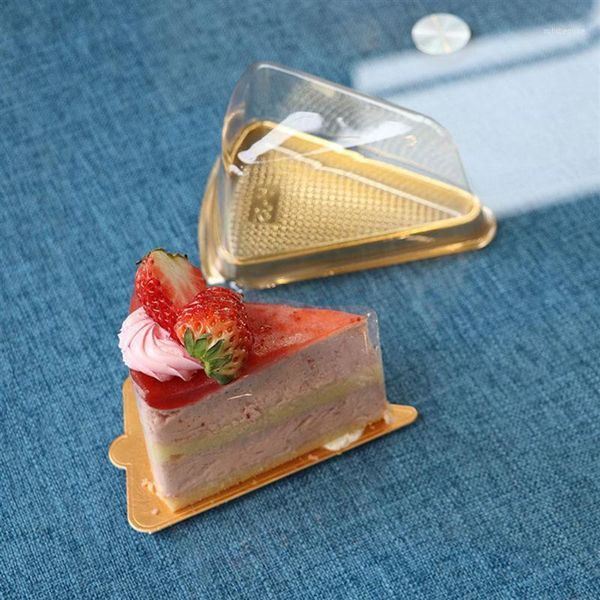 

disposable dinnerware 50pcs cake boxes triangle/round shaped moon tray gift packaging kitchen containers (golden/black bottom)1