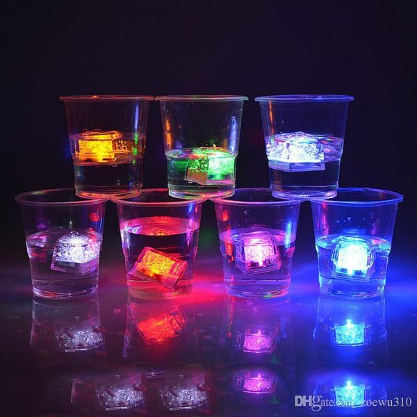 

multi-colors flash ice cube water-actived flash led light flash automatically for party wedding bars christmas dh0152