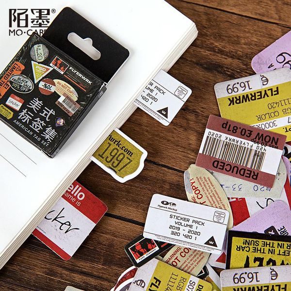 

45 pcs box american label boxed stickers retro decoration sticker flakes scrapbooking school supplies 45 pcs box jllddc carshop2006