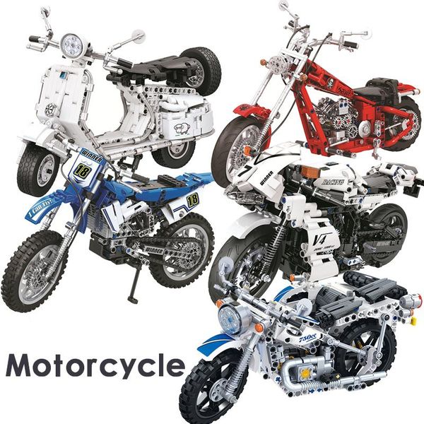 

moc creator technic tractor motorcycle car truck model technician building blocks parts bricks toys for children boys yxlvvg xhlove